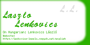 laszlo lenkovics business card